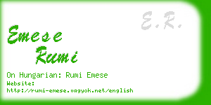 emese rumi business card